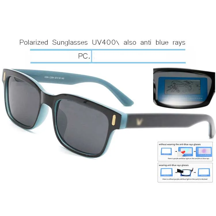 Polarized Blue IVSTA, синий светильник, очки, компьютерная игровая оправа, для мужчин, анти-Синие лучи, блокировка, по рецепту, близорукость, поляризованные солнцезащитные очки, ночной ботаник - Цвет оправы: Polarized Blue