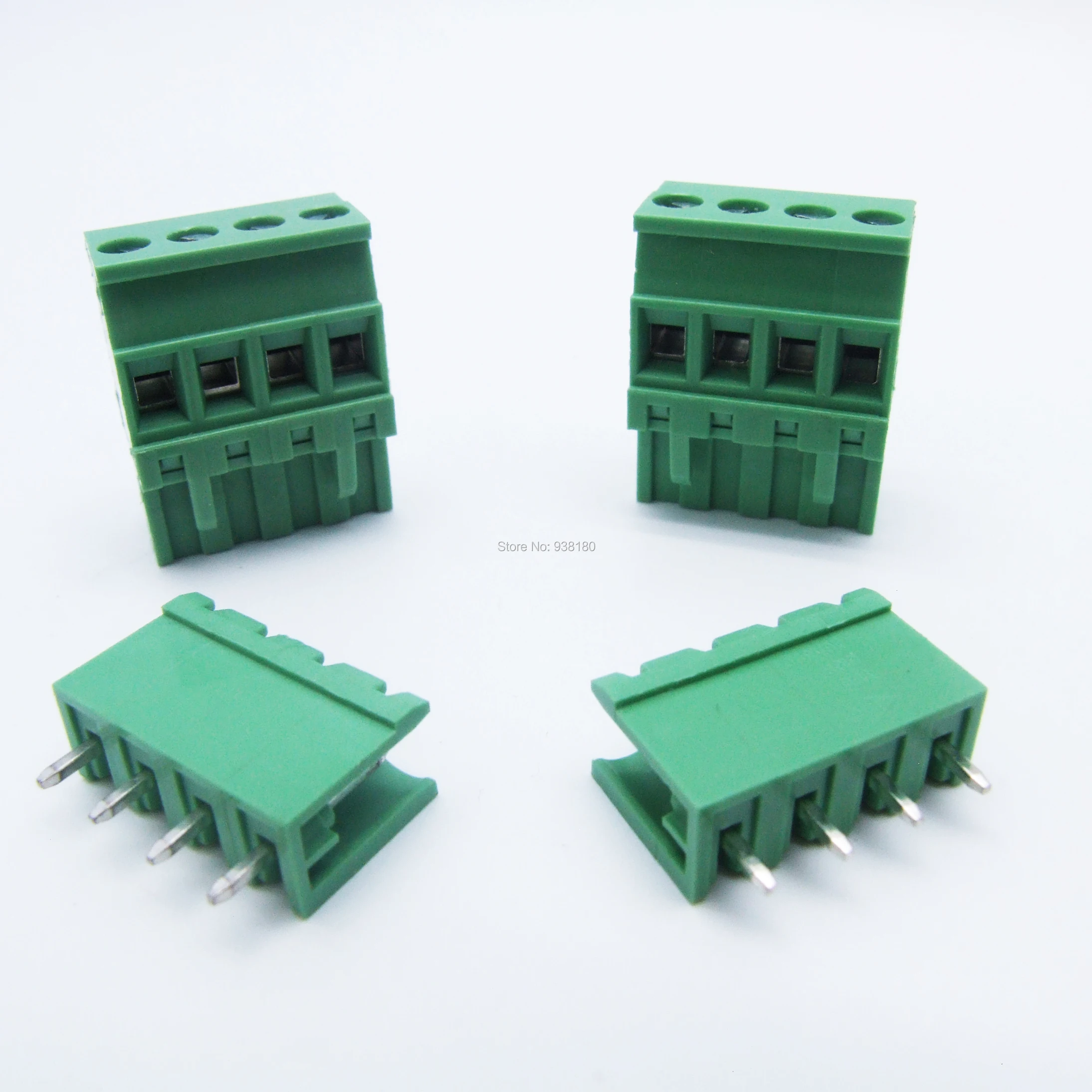 

50 Set 5.08mm 4poles ATC010-508-4P ATM020-508-4P Vertical connector 2.5mm2 straight MVSTBR2.5/4-ST MSTBV2.5/4-G PCB connector