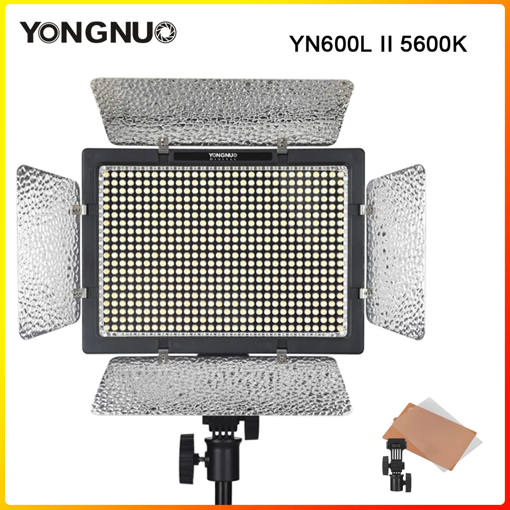 Светодиодная лампа для видеосъемки YONGNUO YN600L II 5500K/3200-5500 YN 600 II видео светодиодный светильник Панель 2,4G + F550 Батарея комплект для цифровой зеркальной камеры Canon Nikon sony студия светильник Инж
