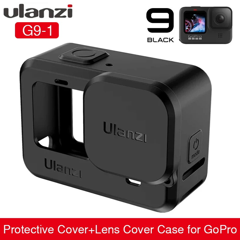 

Ulanzi G9-1 Silicon Case+Lens Cover for GoPro Hero 9 Black Protective Housing with Hand Strap Accessory