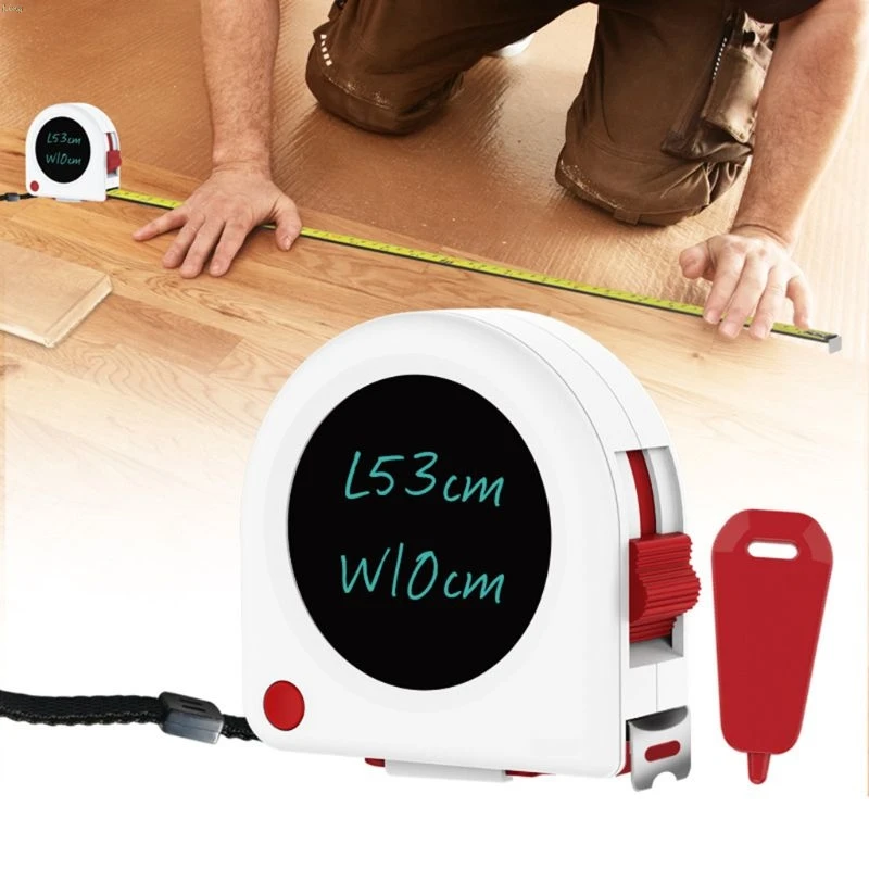 

Tape Measure with LCD Screen Writing Tablet Drawing Board Measuring Tape 5m 16ft