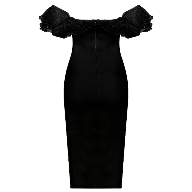 Платье с открытыми плечами TWOTWINSTYLE Сетчатое миди платье вырезом лодочкой высокой