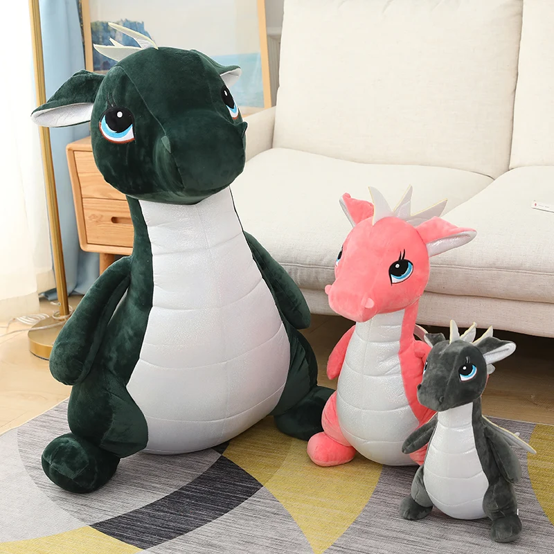 40/60/80cm Kawaii Dinosaur Plush Doll Stuffed Dino Toy Kids Huggable Animal Dragon Pillows Cartoon Gift for | Игрушки и хобби