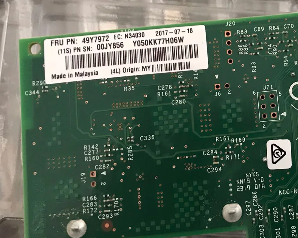 

Pulled 49Y7970 49Y7972 49Y7971 10G Dual Ports RJ45 PCI-E Network Adapter X540-T2