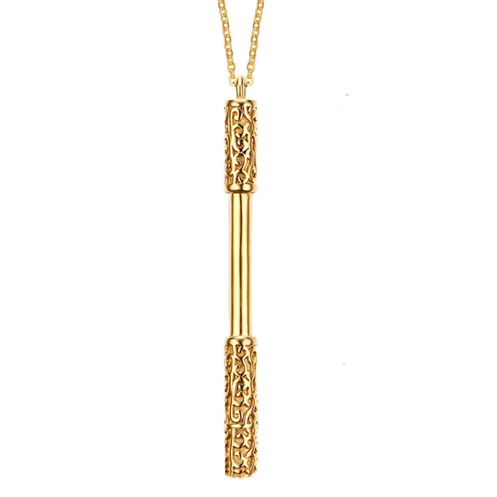 

GorGor Necklace Men Stainless Steel Pattern Golden Hoop Weapon Pendant Individuality Unique Folk-custom Accessories PN-598
