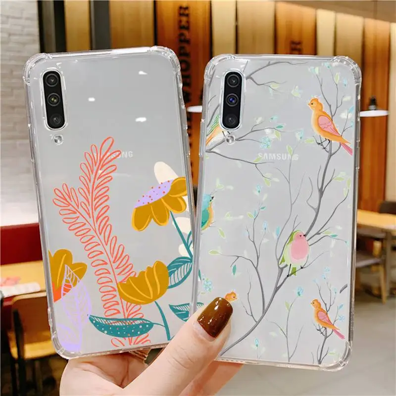 

Dried flowers pink art Phone Case Transparent For Samsung Galaxy A S 8 9 10 12 20 21 40 50 52 51 70 71 2019 fe 5g ultra plus