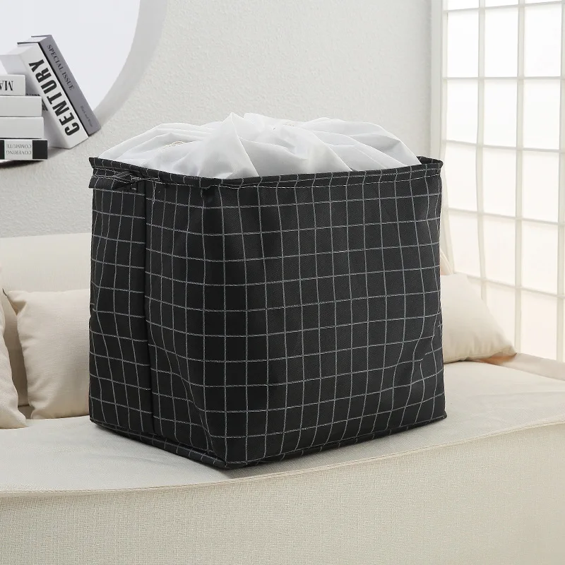 

Clothes Storage Basket with Drawstring Dust Proof Toy Storage Pouch Household Organizer for Clothes Toy