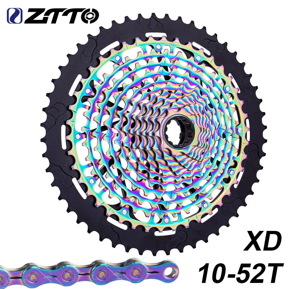 ZTTO 12 S MTB Скорость 10 50T 52T велосипедная кассета XD Радуга полная сталь 9T скорость