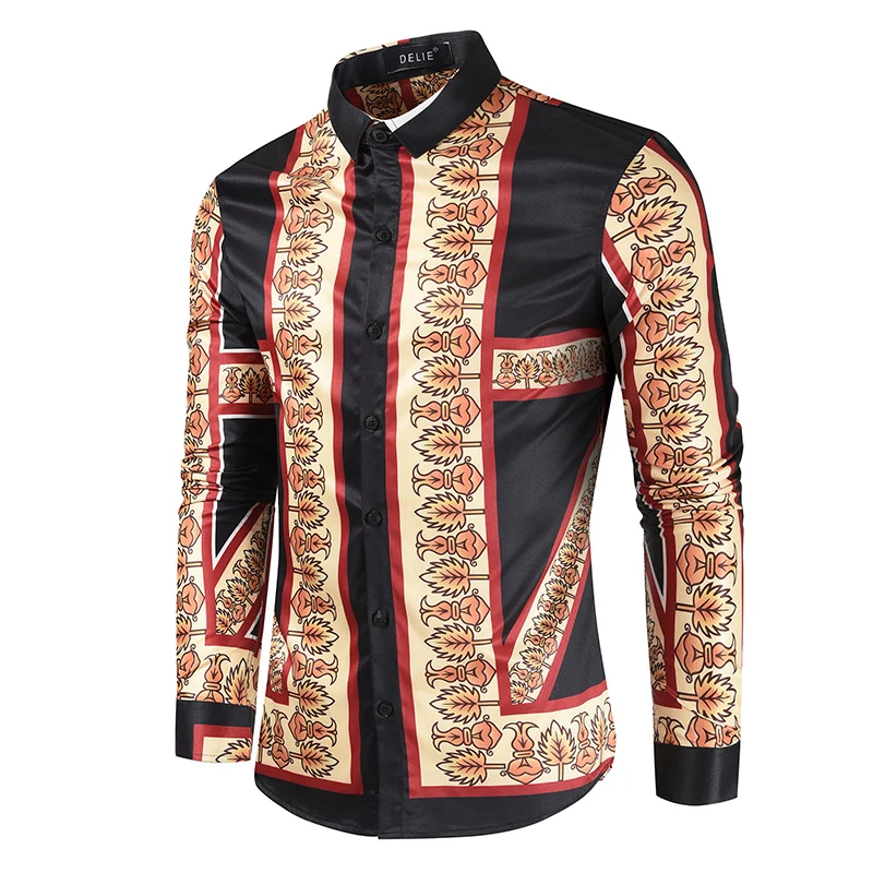 

12 Colors Men Shirt Fashion 3D Print Long Sleeved Casual Shirts SIZE S-3XL