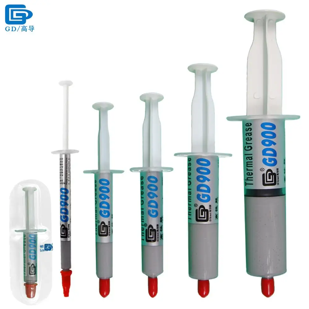 Net Weight 1/3/7/15/30 Grams Syringe Packaging Gray GD900 Thermal Conductive Grease Paste Plaster CPU Heat Sink Commpound SSY