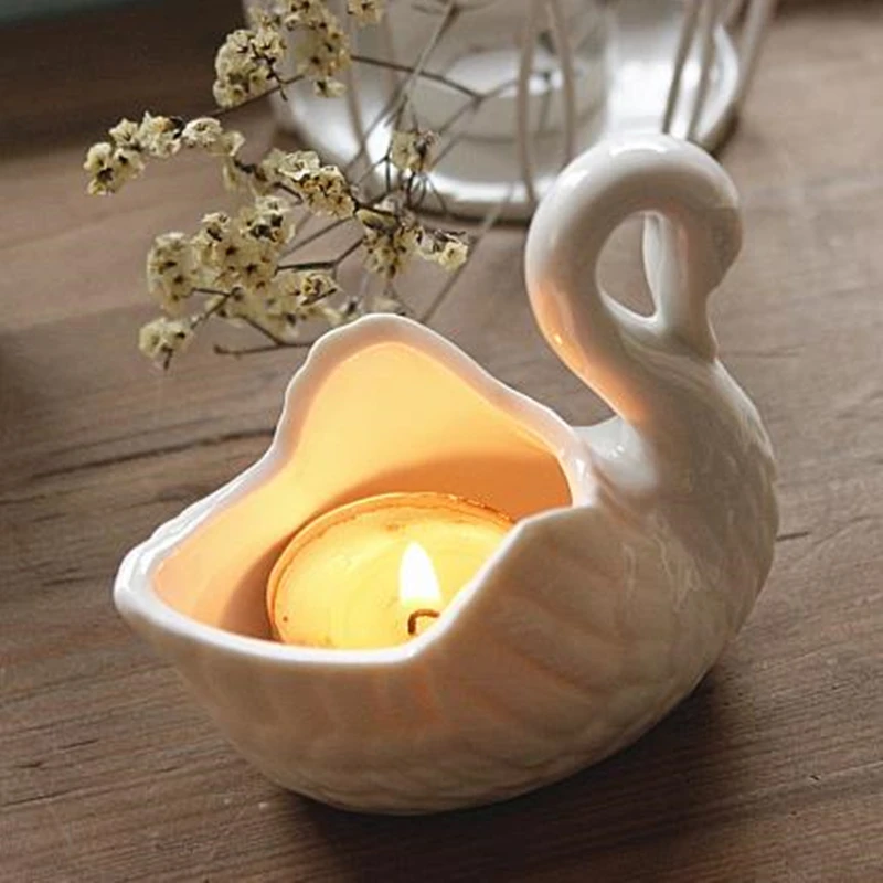 Лебедь декоративный подсвечник приусадебное Садоводство украшение цветочный