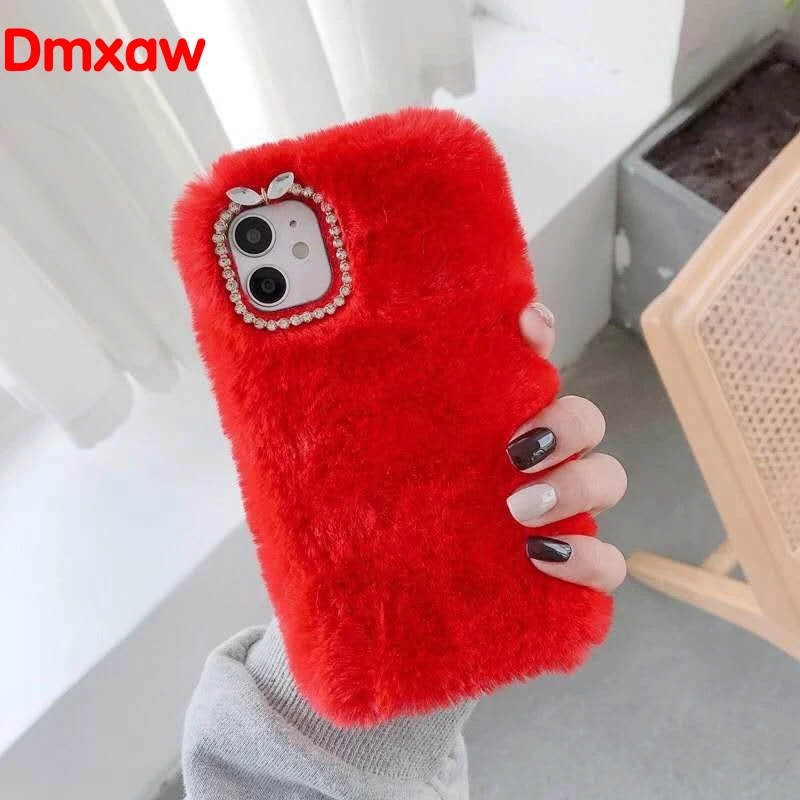 Милый теплый чехол для Samsung Galaxy A70E A21 M21 M30S Note 10 S10 Lite 2020 A01 M01 Core A10S мягкий меховой