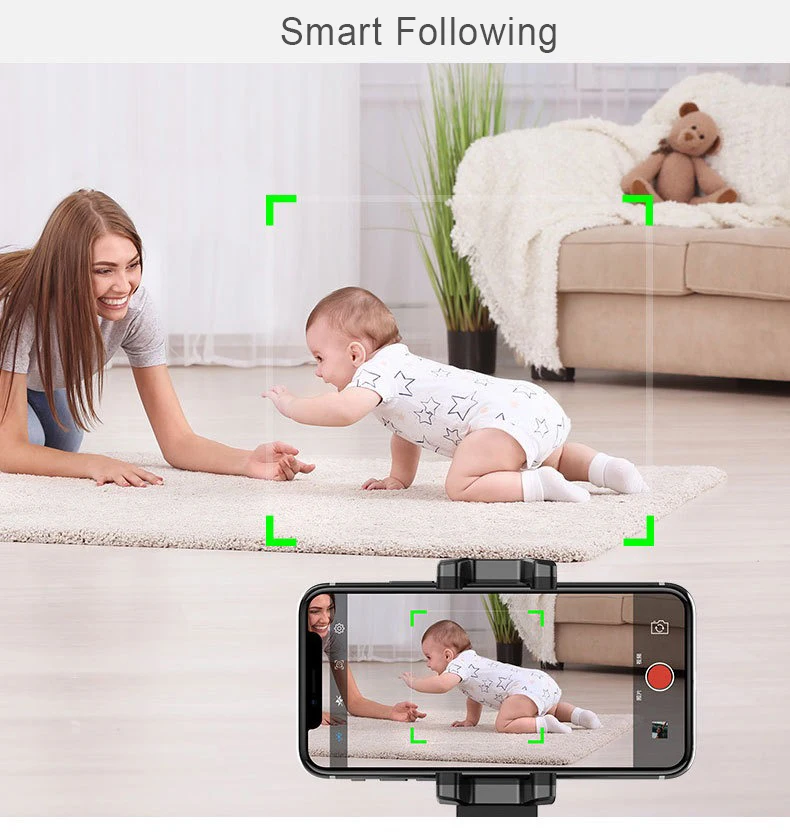 Selfie Shooting Smartphone Gimbal 360 Face &amp Object Follow Up Stick for Photo Vlog Live Video Record | Электроника