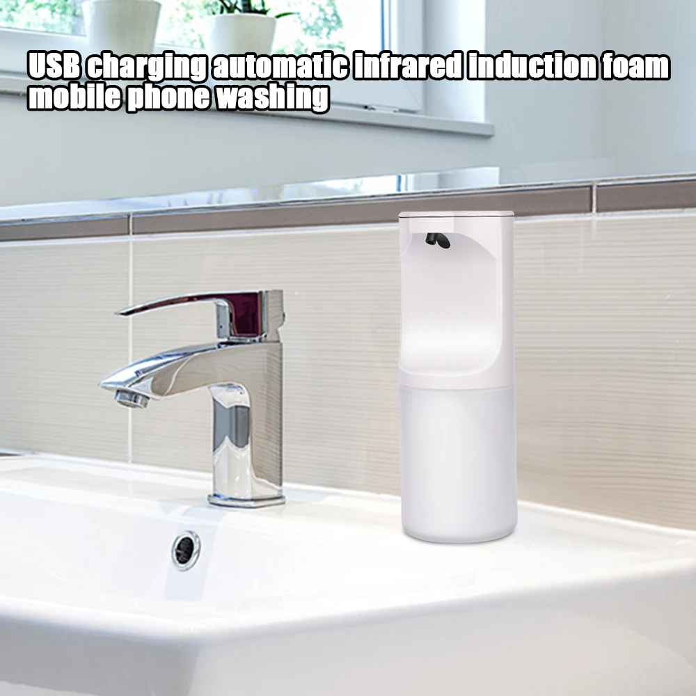 

Automatic Foam Soap Dispenser Induction USB Charging Soap Dispenser Intelligent Foaming Hand Washing Device for Kitchen Bathroom