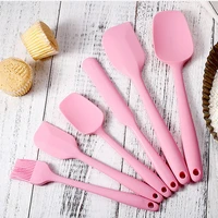 6 piece silicone spatula set non stick heat resistant spatulas turner for cooking baking mixing baking tools 2021