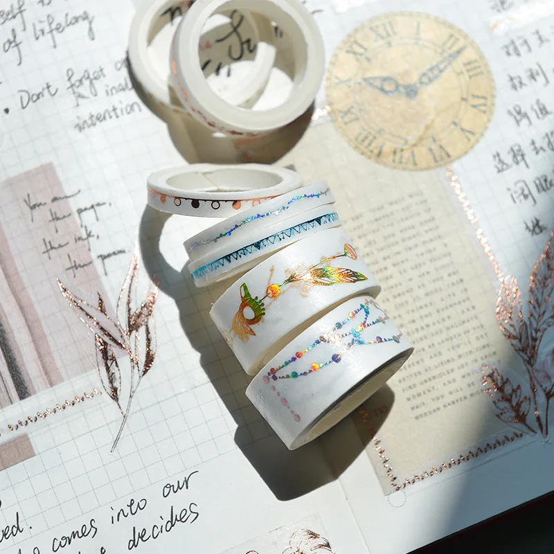 Набор простой бронзовой ленты с чистым лазером 6 шт./лот Mohamm бумажная лента Makaron