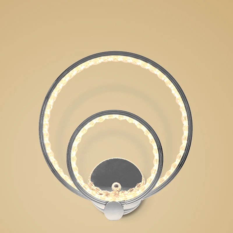 Декоративные Современные Круглые двойные кольца хромированный алюминий и K9