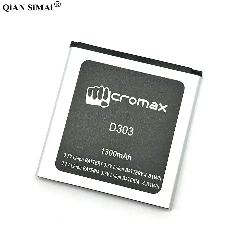 Аккумулятор Micromax D 303 для D303 сменные батареи мобильный телефон 3 7 в 1300 мАч |