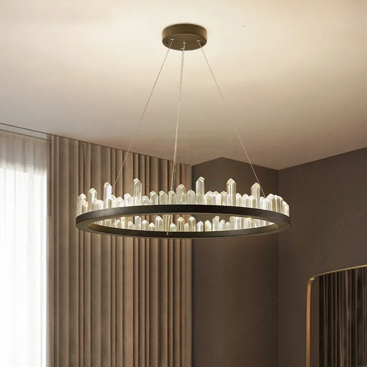 Фото Светодиодный подвесной светильник с камнем e27 комнасветильник лампа для дома