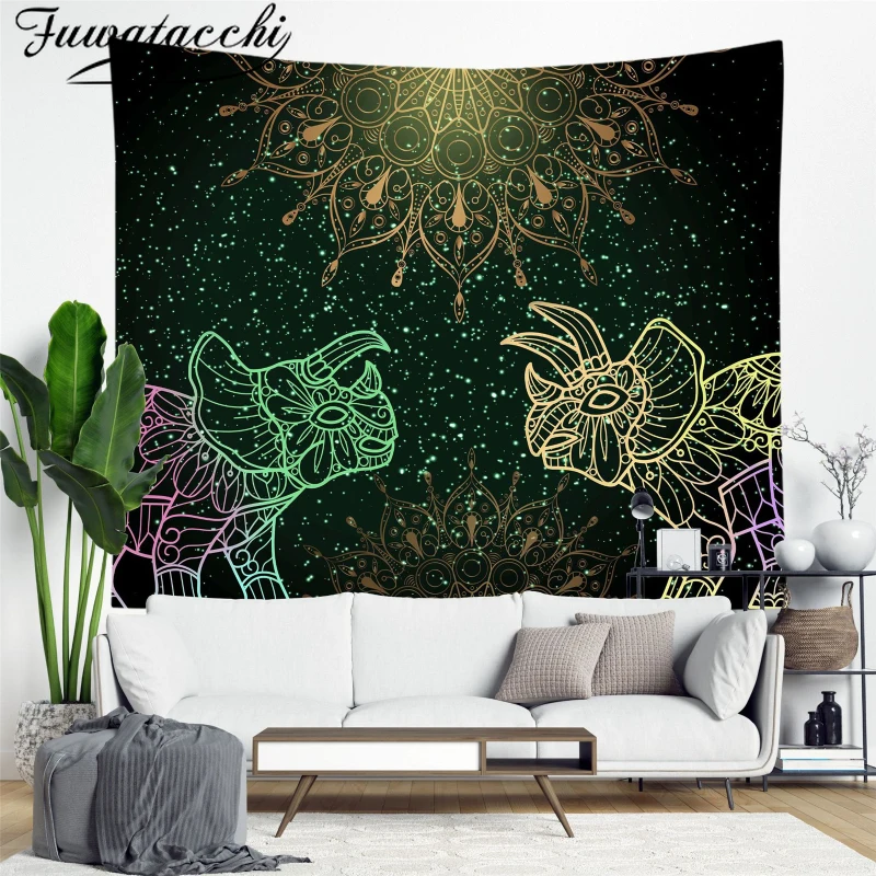 

Fuwatacchi гобелен с мандалой, настенные коврики для песчаного пляжа, одеяло, палатка для кемпинга, туристический матрас, богемные подкладки для ...