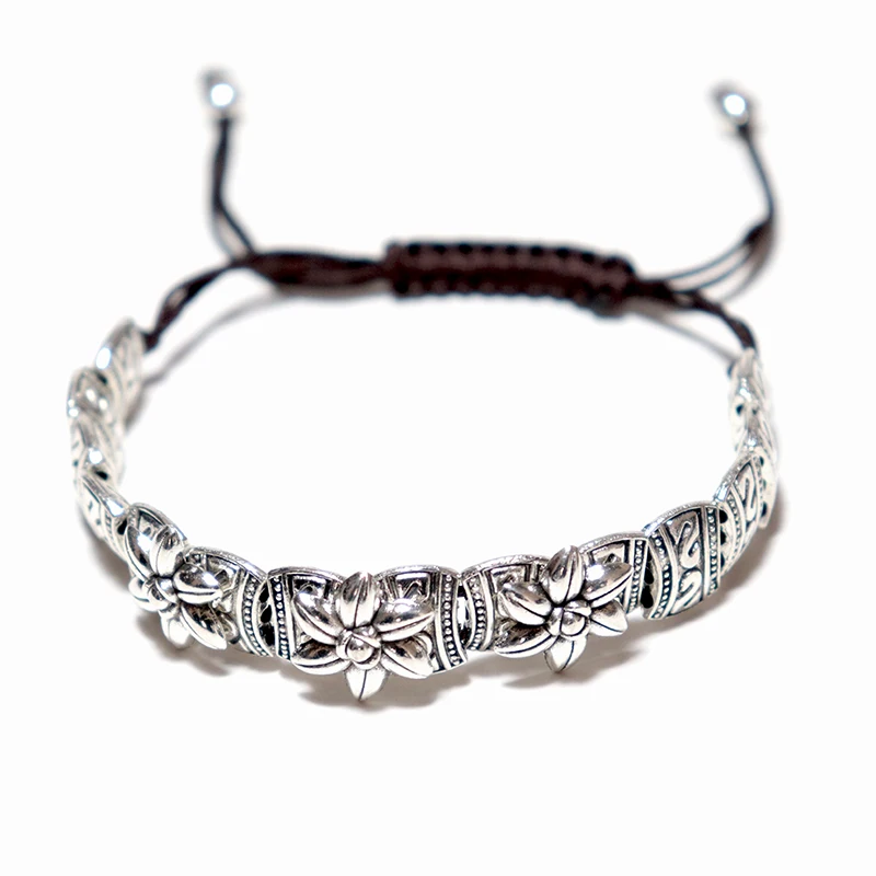 Модный плетеный браслет с веревкой для мужчин и женщин винтажный регулируемый в