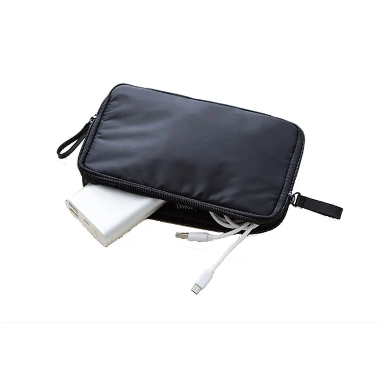 Travel Digital Pouch Nylon Travel Passport Case Multi Purpose Zipper Card and ID Holder Cable Gadgets Organizer