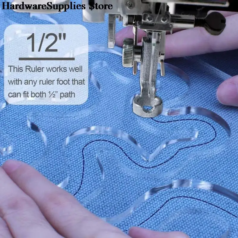 

Прозрачная акриловая линейка, 1 комплект, без движения, для квилтинга, базовый шаблон, швейная машина, для квилтинга, линейка высшего качеств...