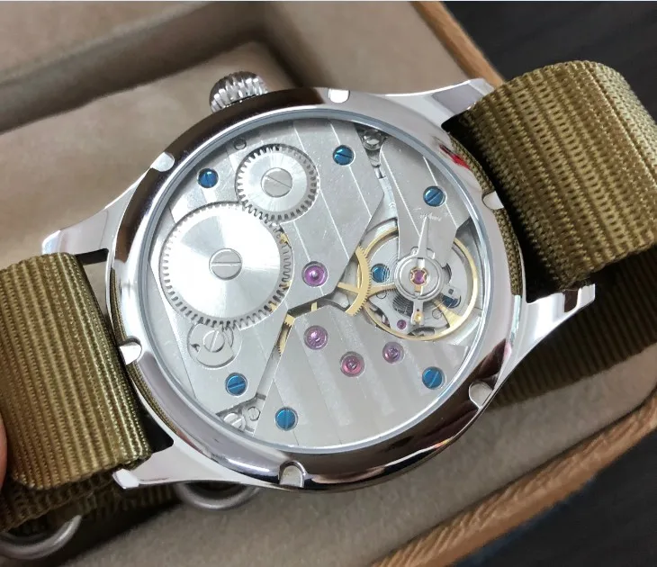 Супер Светящиеся Мужские механические часы-пилот ST3600 ручной Ветер движение для