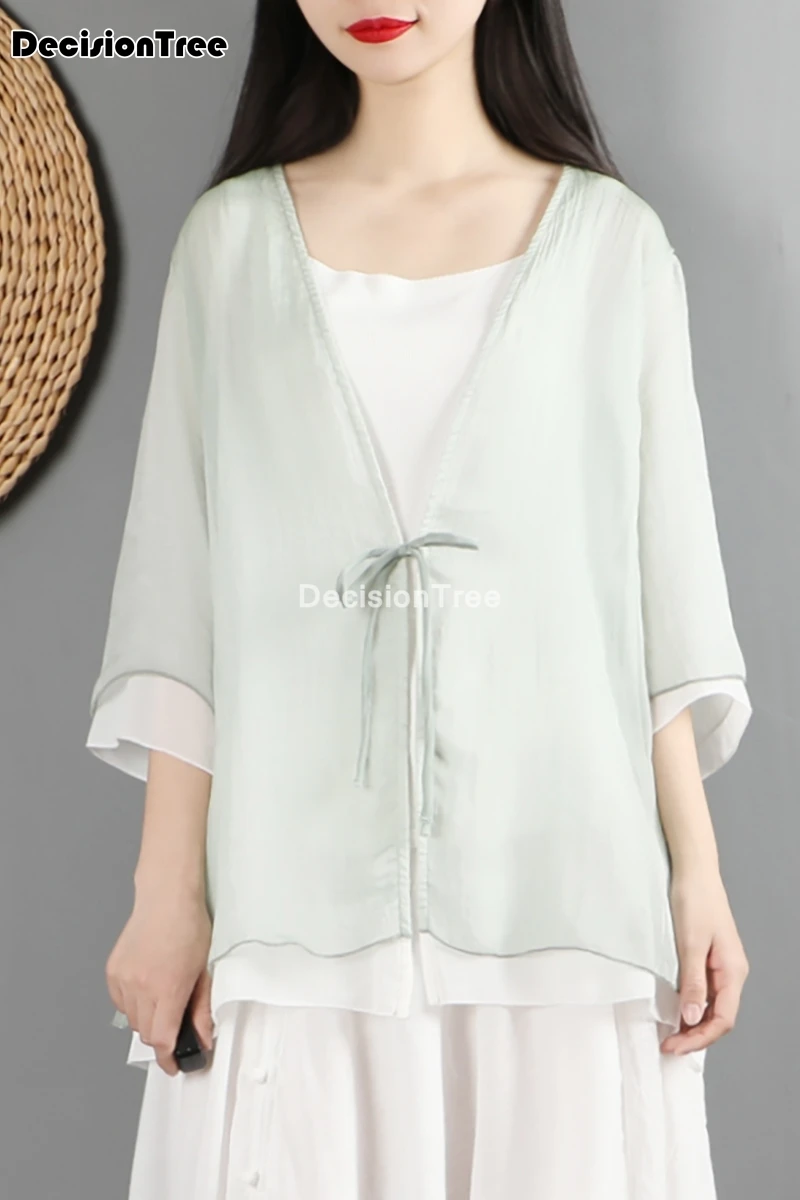 

2021 hanfu tops women's tang suit chinese blouse tops traditional hanfu traditional women chinese style shirt linen blouse