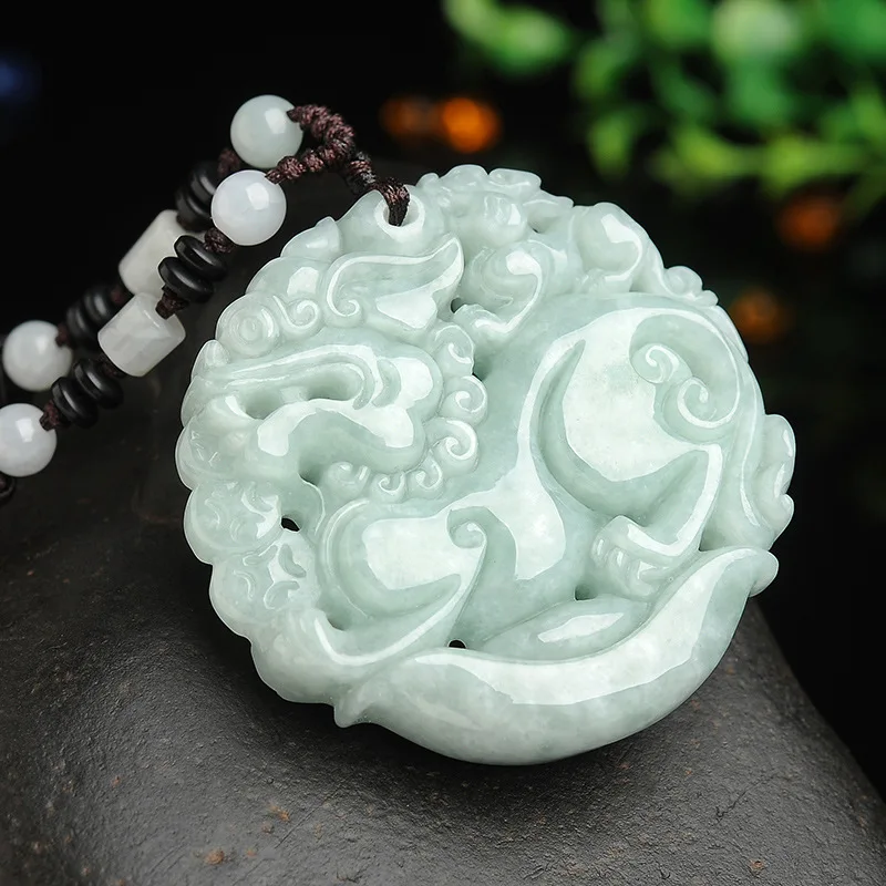 

Natural jadeite handcarved brave troops pendant simple retro pendant temperament jewellery fashion for women men