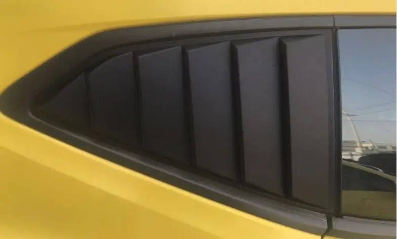 Для Chevrolet Camaro 2016-2019 Sedan ABS затемненная задняя дверь жалюзи рамка подоконник