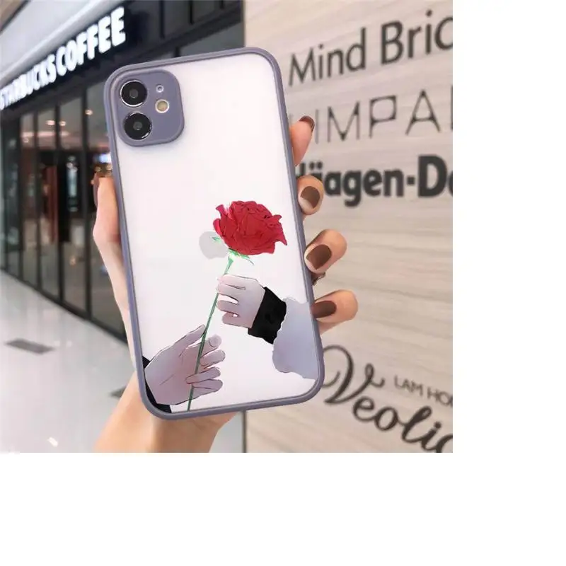 

Finger Art Aesthetic Hand Phone Case matte transparent For iphone 7 8 11 12 plus mini x xs xr pro max cover