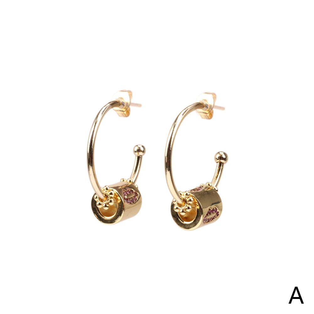 Женские серьги-гвоздики со скользящей бусиной | Украшения и аксессуары