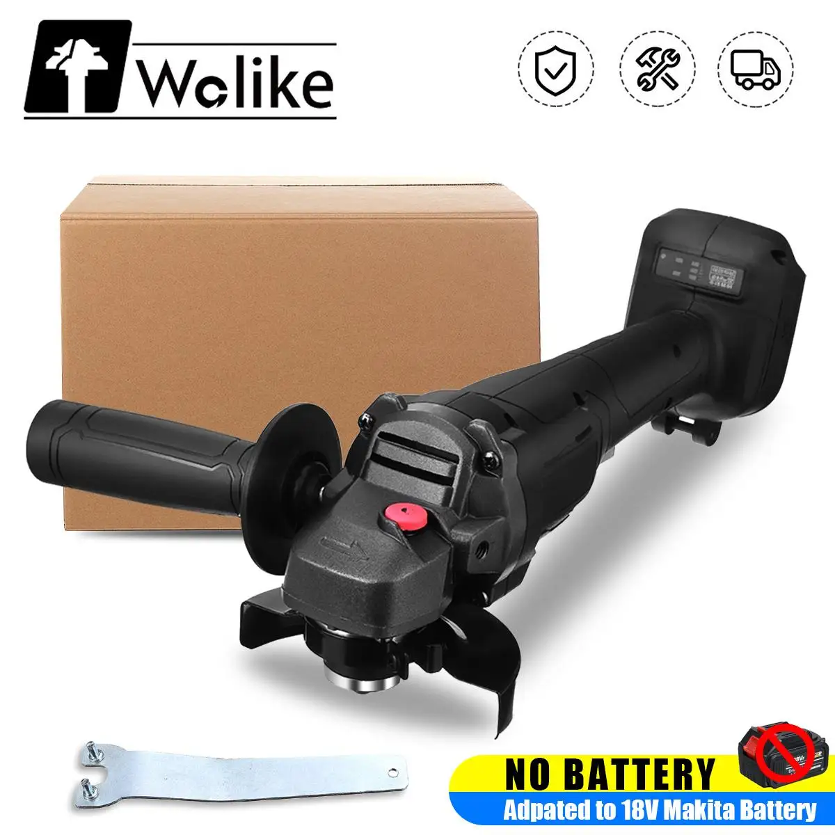 

Бесщеточная электрическая угловая шлифовальная машина Wolike 125 мм, беспроводная шлифовальная машина 1000 Вт, деревообрабатывающий электроинст...