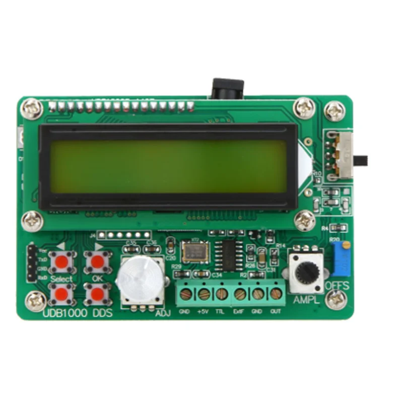 UDB1002S Серия DDS модуль источника сигнала Генератор сигналов с частотным метром 60 МГц