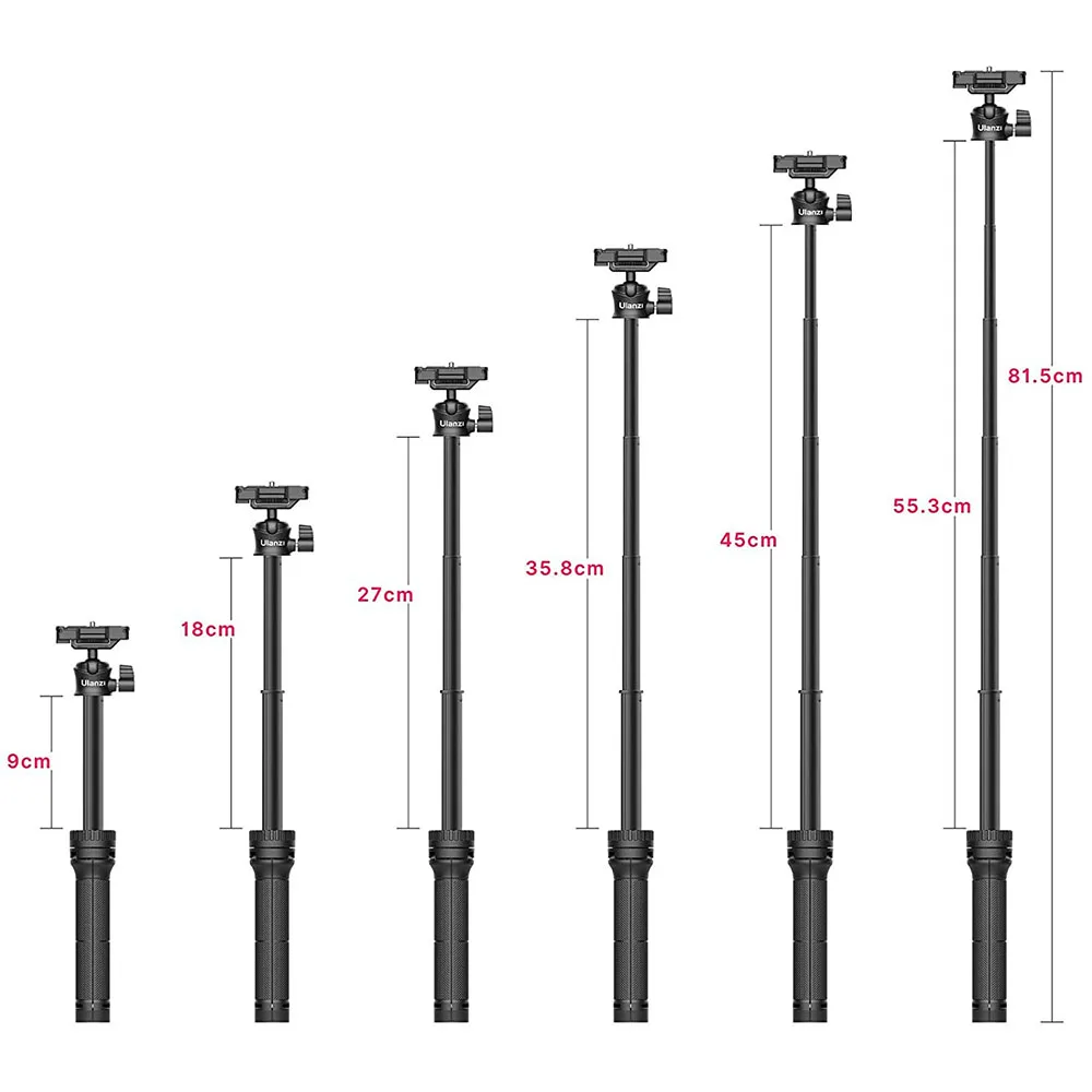 Выдвижной Штатив с ручкой регулируемый зажим для смартфона холодным башмаком