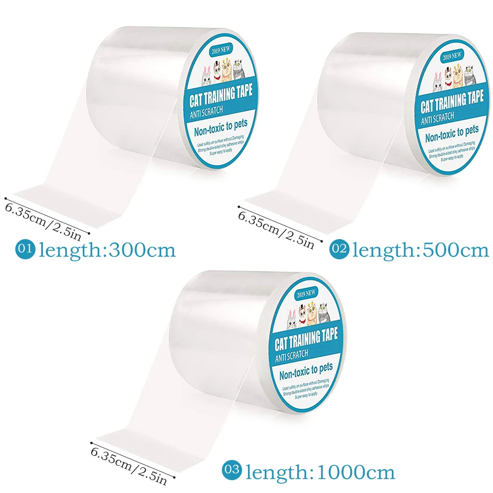 

Furniture Guard Cat Scratch Protector Anti-Scratch Tape Roll Transparent Double-Sided Sofa Table Chair Protection Tape For Cat