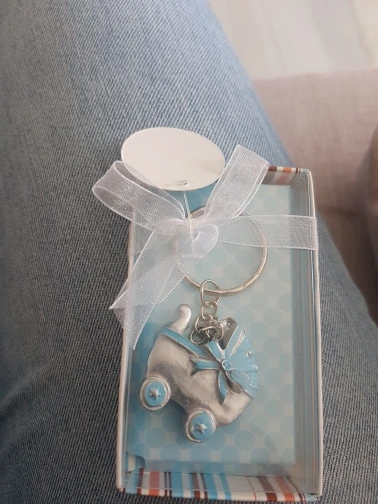 10 шт./лот розовый/синий дизайн детской коляски брелки подарок на рождение