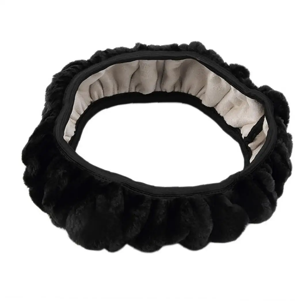 Плюшевый чехол для автомобильного руля протектор колеса зимняя теплая Подлинная