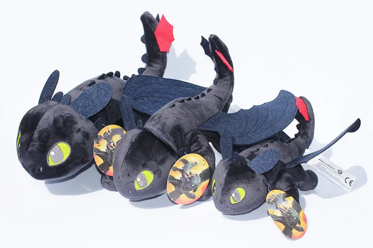 

How To Train Your Dragon 3 Night Fury Plush Toy 9" Toothless Doll Toy Stuffed Soft Animal Cartoon Gift for Children Doll 23cm