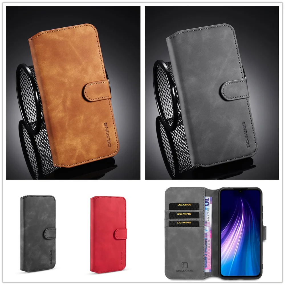 Чехол для телефона 8 Redmi 8A Note с откидной крышкой кожаный чехол магнитной пряжкой