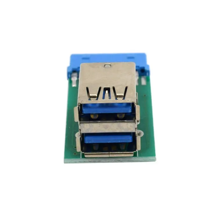 Double-decker USB3.0 Hub 19pin header to Dual USB 3.0 A Female Port Converter Card Adapter | Компьютеры и офис