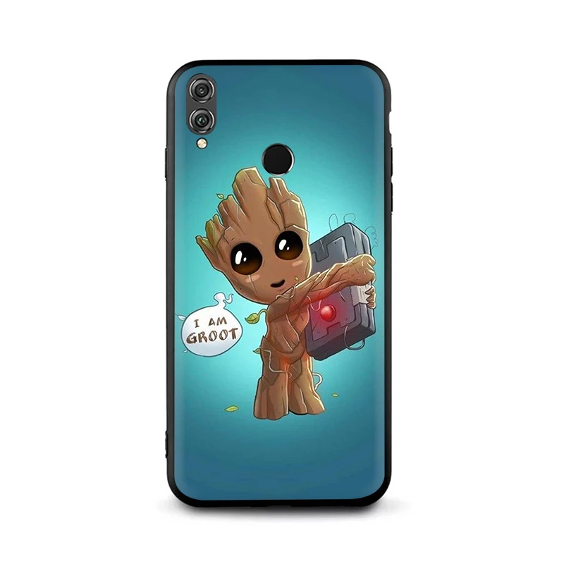 B11 EWAU Marvel милый мультфильм Грут силиконовый чехол для телефона для Huawei Honor 6a 7A Pro 7C 7X8X8 9 Note 10 Lite view 20 9X Pro - Цвет: B11
