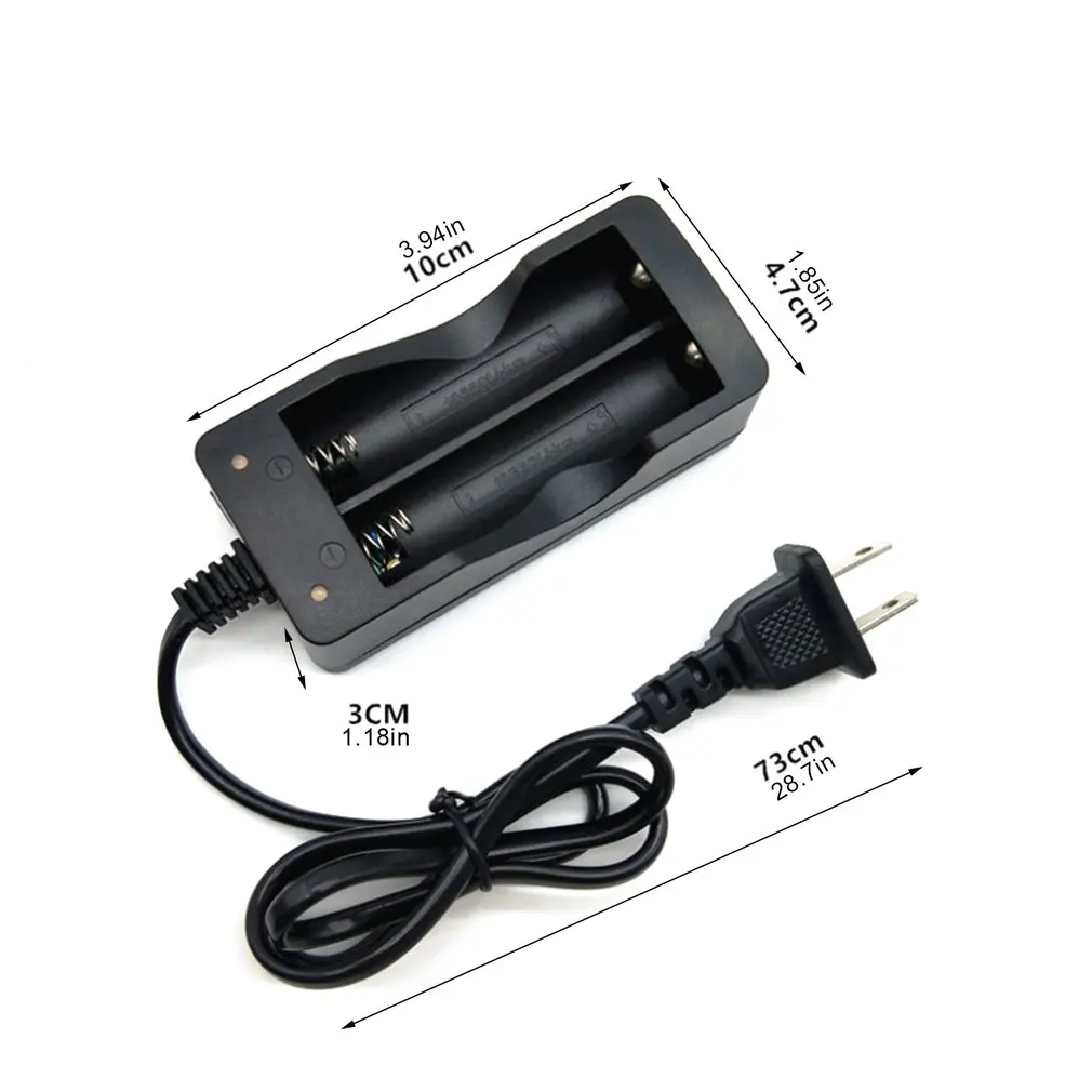 

USB 18650 Battery Charger Black 2 Slots For 18650 Charging 3.7V Rechargeable Lithium Battery