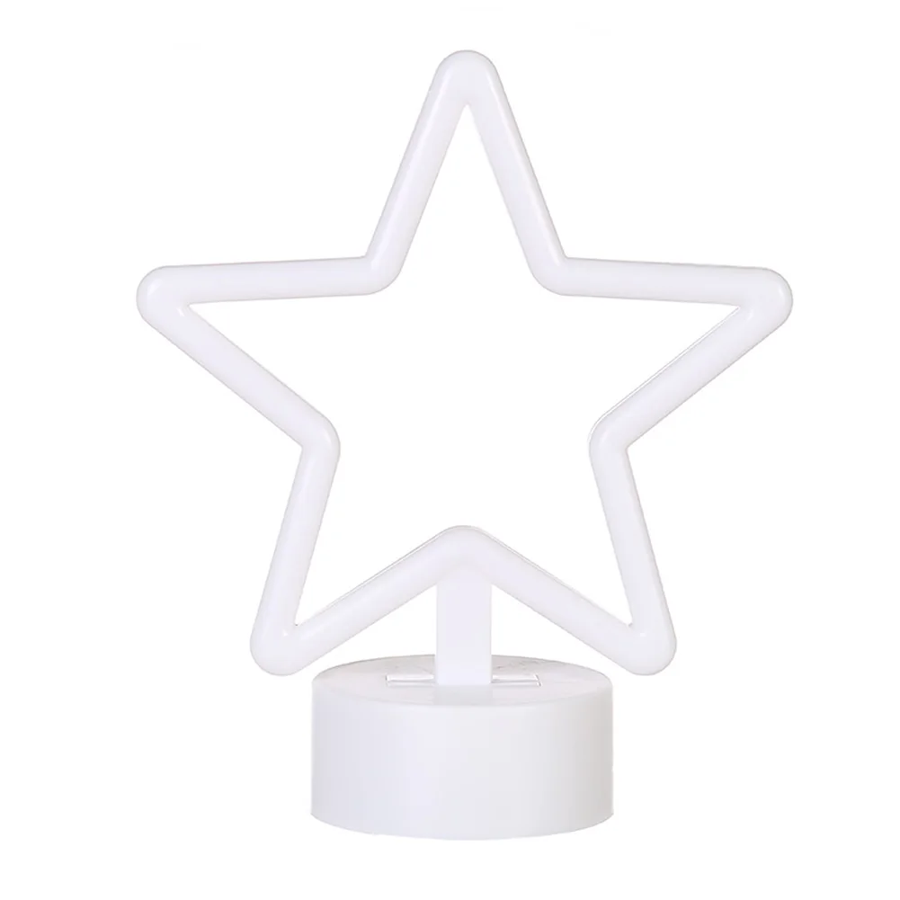 Спальня Рождественский Подарочный ночник звезда форма с пьедестал сердце