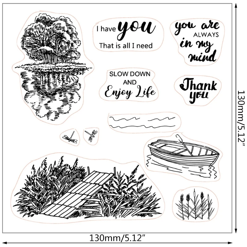 

Slow River DIY Silicone Clear Stamp Cling Seal Scrapbook Embossing Album Decor Craft