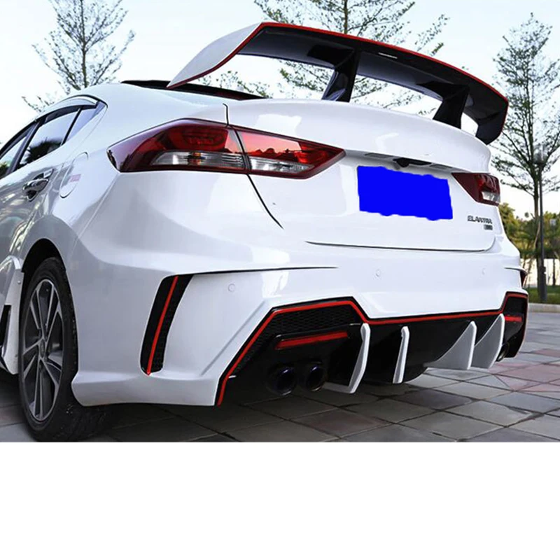 Модель GT Спойлер hyundai Elantra 2012- FRP пластик общего назначения задняя губа автомобильный хвост крыло праймер цвет спойлер