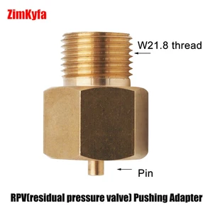 Коммерческий углеродный резервуар CO2 Diox, клапан остаточного давления RPV, нажимной контактный адаптер для заполнения зарядным устройством W21.8-W21.8