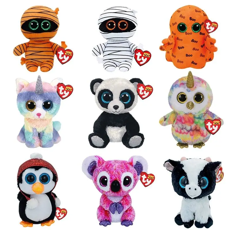 Ty Beanie Boos с большими глазами 6 дюймов 15 см панда серия призраков коллекционная