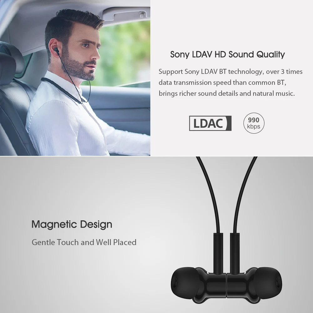 Xiaomi Mi гарнитура с лентой на шею Bluetooth 5,0 наушники беспроводные наушники шумоподавление магнитные наушники с тип-c